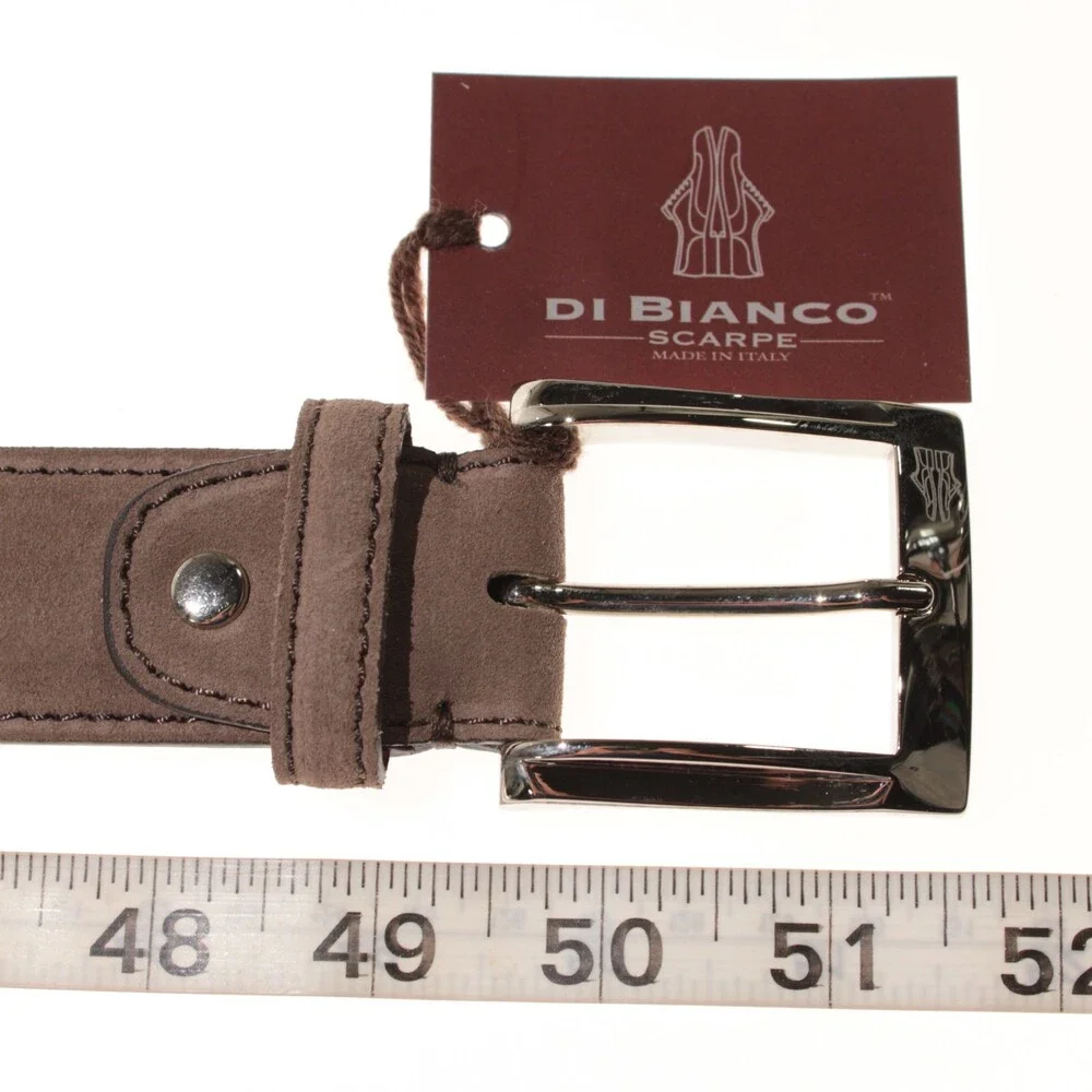 Di Bianco NWT Cut to Size Dress Belt In Solid Brown Suede Leather One Size
